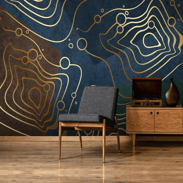 Geometry Luxury Abstract Wallpaper Peel and Stick Wall Mural Self Adhesive Wallpaper Living Room Bedroom Creative Art Wallpaper - Image 2