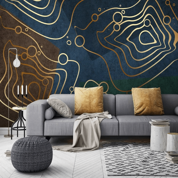 Geometry Luxury Abstract Wallpaper Peel and Stick Wall Mural Self Adhesive Wallpaper Living Room Bedroom Creative Art Wallpaper