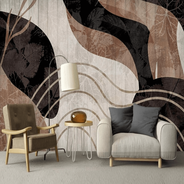 Nordic Wall Art Style Abstract Wallpaper Peel and Stick Wall Mural Self Adhesive Wallpaper Living Room Bedroom Creative Art Wall Mural - Image 3