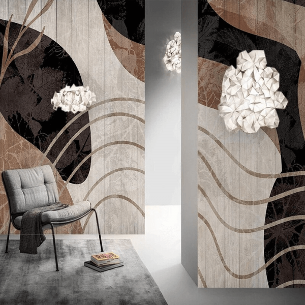 Nordic Wall Art Style Abstract Wallpaper Peel and Stick Wall Mural Self Adhesive Wallpaper Living Room Bedroom Creative Art Wall Mural - Image 4