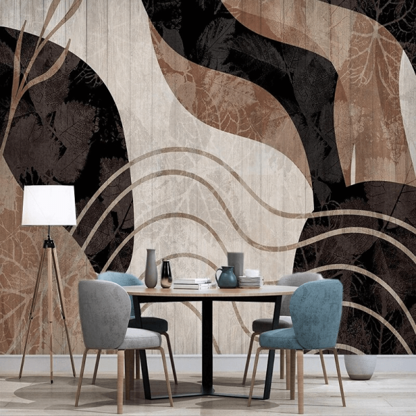 Nordic Wall Art Style Abstract Wallpaper Peel and Stick Wall Mural Self Adhesive Wallpaper Living Room Bedroom Creative Art Wall Mural - Image 5