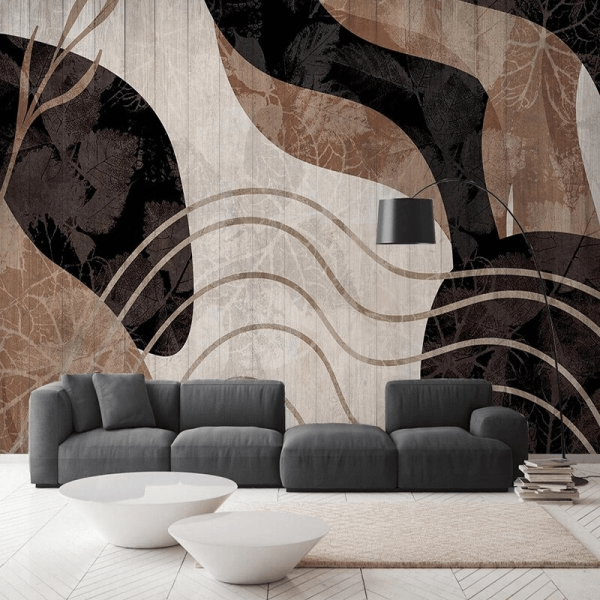 Nordic Wall Art Style Abstract Wallpaper Peel and Stick Wall Mural Self Adhesive Wallpaper Living Room Bedroom Creative Art Wall Mural