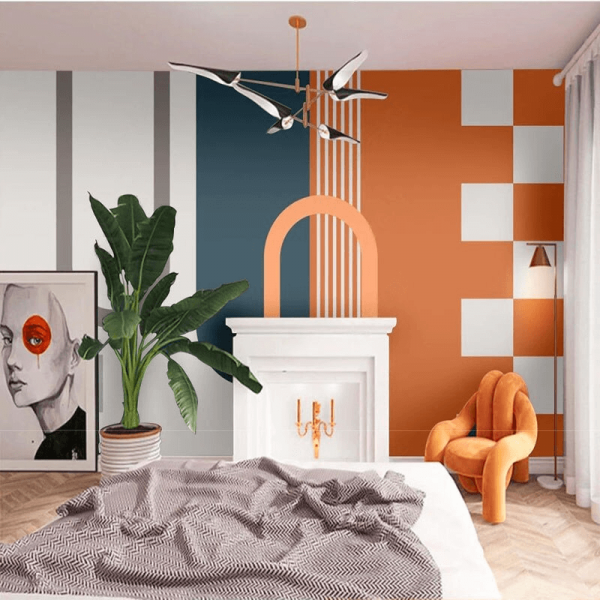 Modern Geometric Abstract Wallpaper Peel and Stick Wall Mural Self Adhesive Wallpaper Living Room Bedroom Creative Art Wall Covering - Image 3