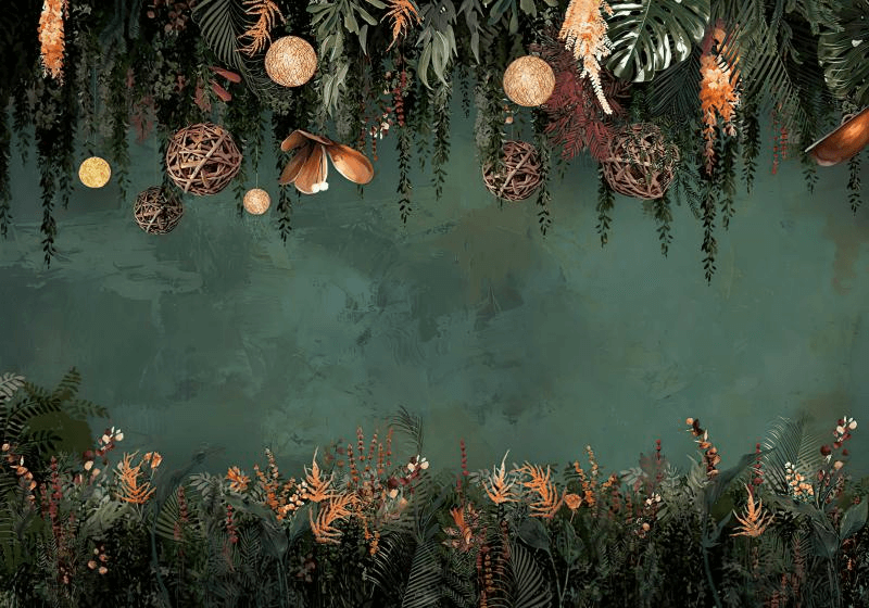 Green Floral European Style Abstract Wallpaper Peel and Stick Wallpaper Self Adhesive Wallpaper Living Room Bedroom Custom Wallpaper - Image 3