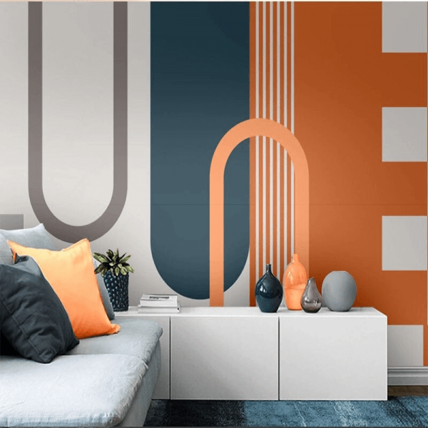 Modern Geometric Abstract Wallpaper Peel and Stick Wall Mural Self Adhesive Wallpaper Living Room Bedroom Creative Art Wall Covering