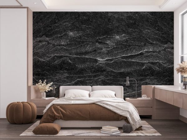 Marble Wallpaper Black Marble Wave Pattern Wallpaper Peel and Stick Wallpaper Self Adhesive Wallpaper Living Room Black Marble Wallpaper - Image 4