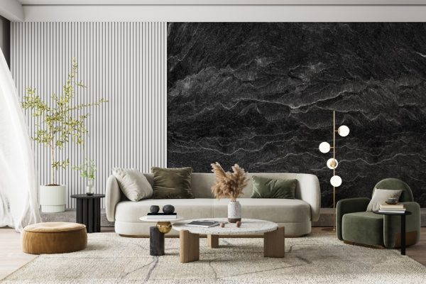 Marble Wallpaper Black Marble Wave Pattern Wallpaper Peel and Stick Wallpaper Self Adhesive Wallpaper Living Room Black Marble Wallpaper - Image 5