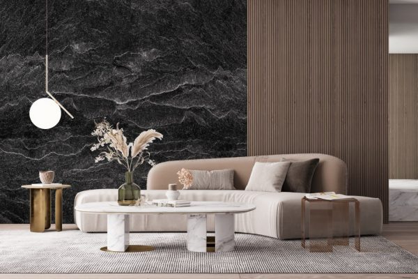 Marble Wallpaper Black Marble Wave Pattern Wallpaper Peel and Stick Wallpaper Self Adhesive Wallpaper Living Room Black Marble Wallpaper - Image 9