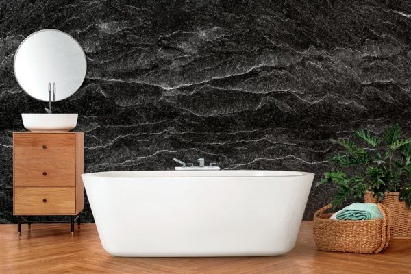 Marble Wallpaper Black Marble Wave Pattern Wallpaper Peel and Stick Wallpaper Self Adhesive Wallpaper Living Room Black Marble Wallpaper - Image 8